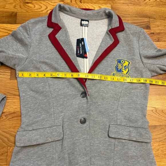 Beetlejuice Women’s Medium Astrid Gray Northanger Preparatory School Blazer New - Picture 5 of 10